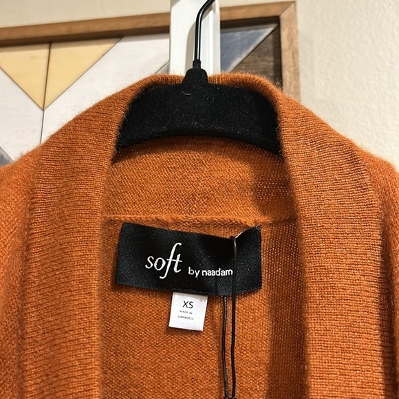 NAADAM Soft Cashmere Open Front Cardigan in Cider XS - Picture 6 of 9